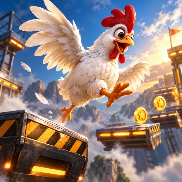 Chicken Road game artwork — a chicken crossing traffic lanes for rising multipliers