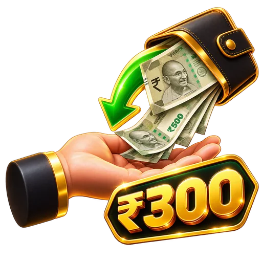 ₹300 minimum withdrawal tile